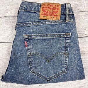 Levis Mens 511 Slim Fit Denim Jeans W32 L34 Medium Wash Cotton